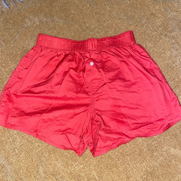Everlane Red Cotton Canvas Short XXS - Picture 1 of 6